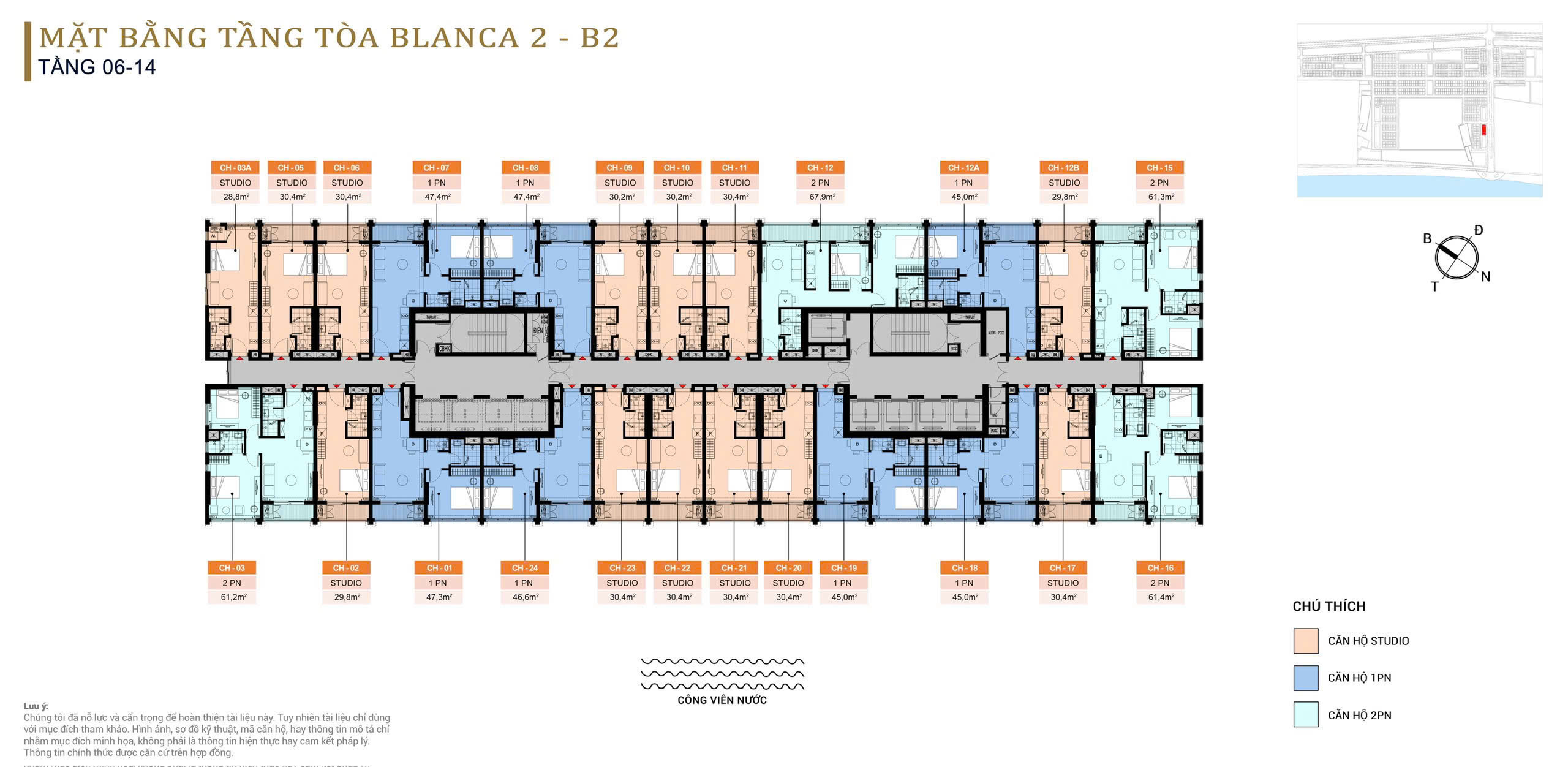 Mặt bằng căn hộ Blnacacity